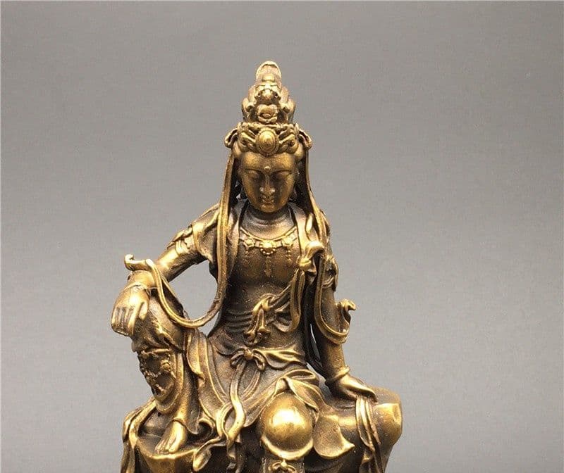 仏教美術 仏像 自在観音 小仏像 銅製 銅器