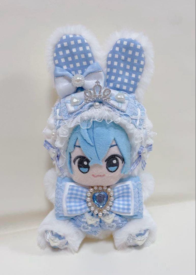 おすわり♥12~12.5cm♥ぬい服♥ちびぐるみ♥いつぬい♥うさぎ♥X65
