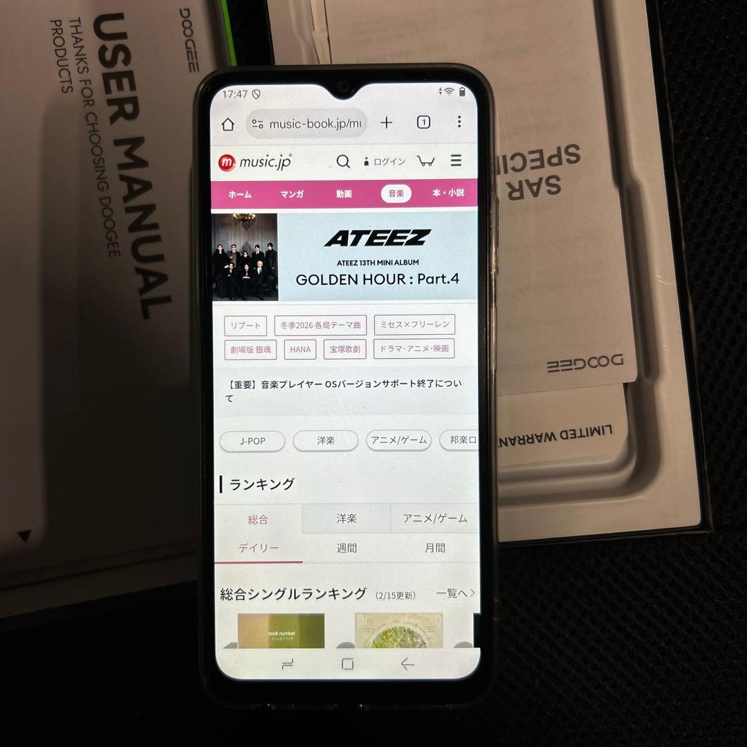 DOOGEE Note56 Android16 SIMフリー　64GB