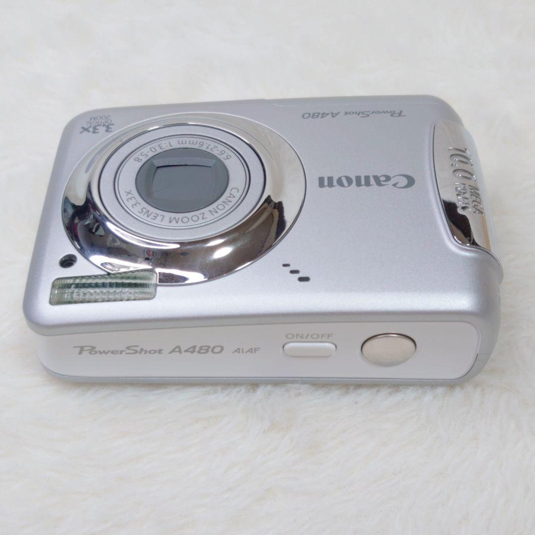 ✨美品✨Canon PowerShot A480 シルバー 単3電池 動作品