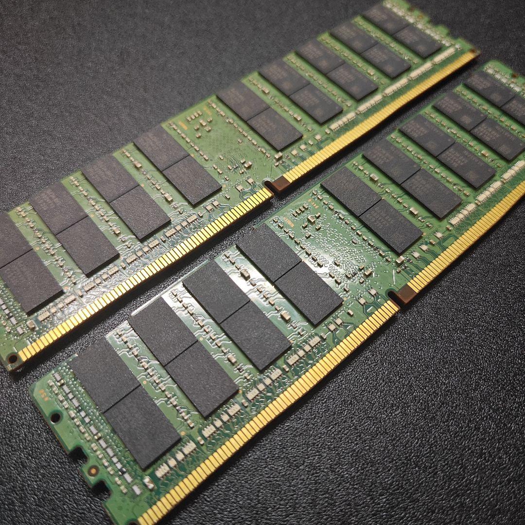 128GBセット Samsung DDR4 64GB LRDIMMメモリー ①