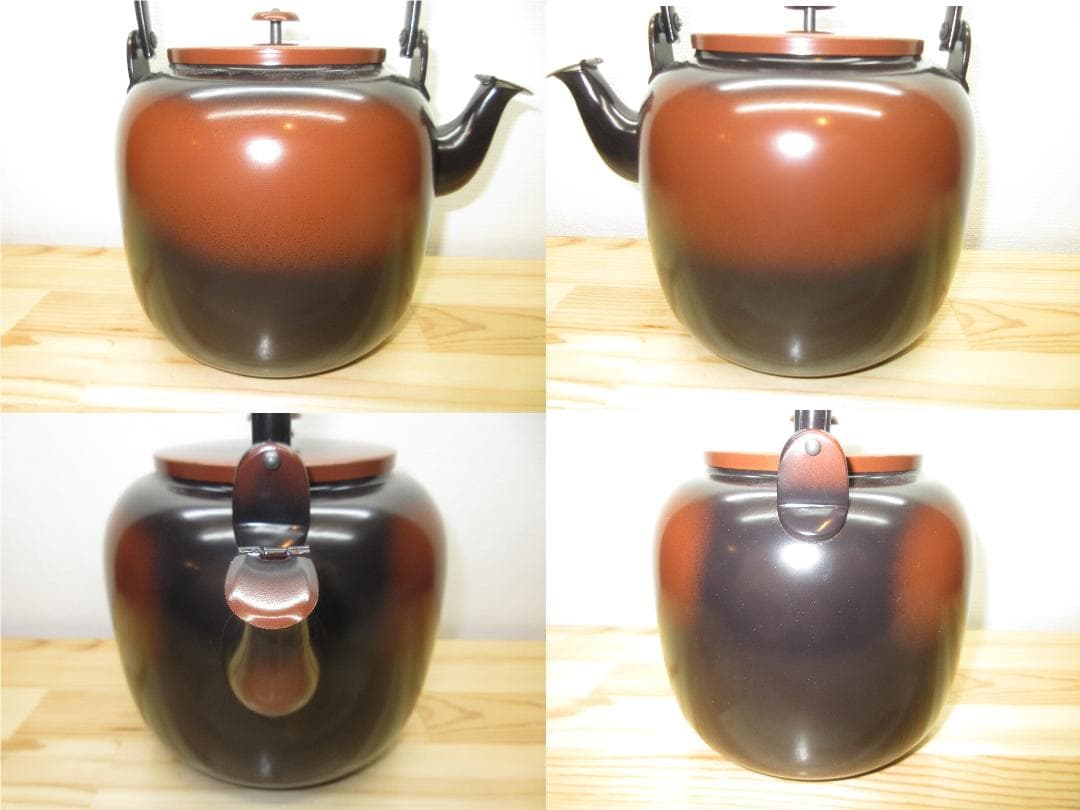 送料込【逢絢亭・新品】茶道具 水屋道具 水注 腰黒薬缶 銅製 口蓋付 紙箱入り