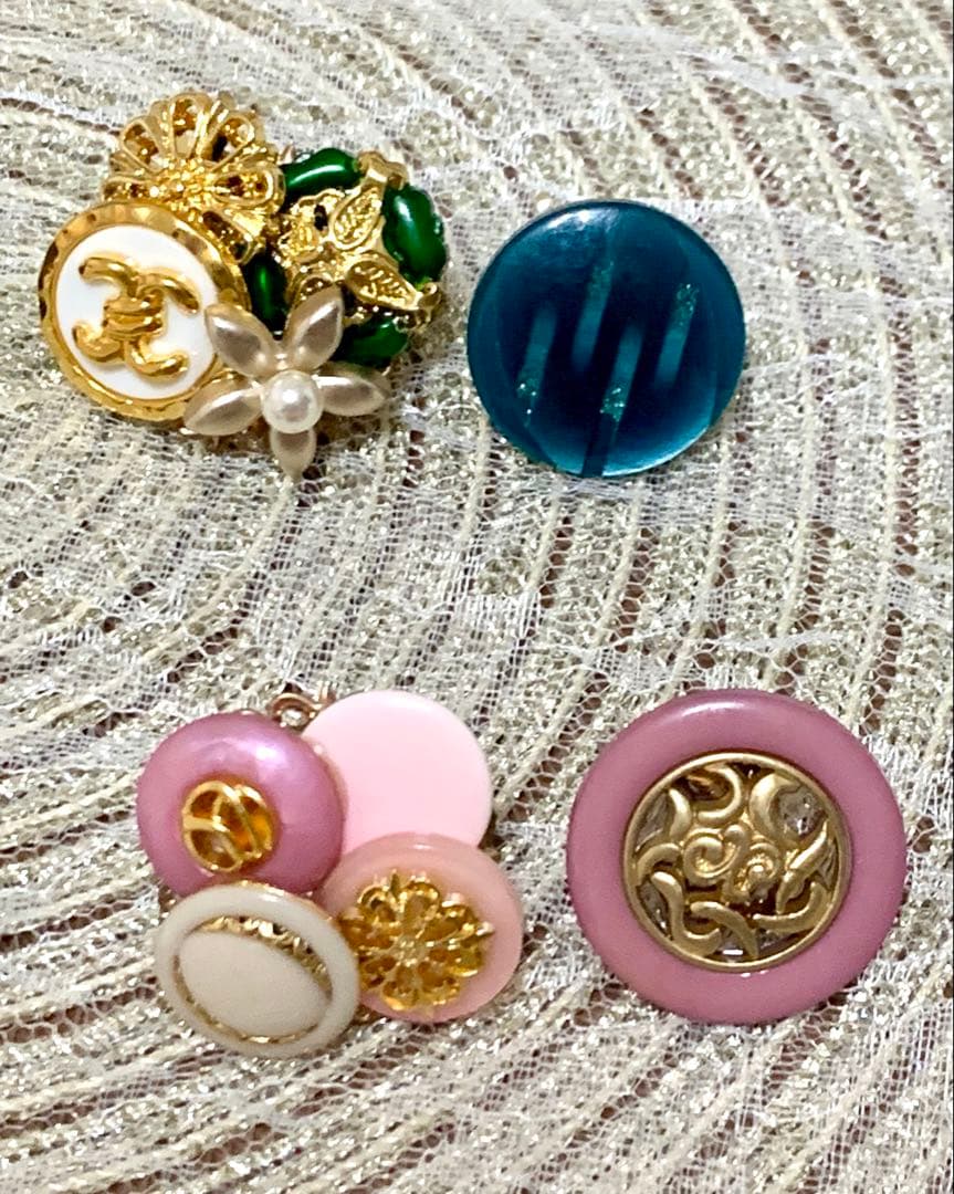 ハンドメイドピアス＊ボタンアクセサリー③