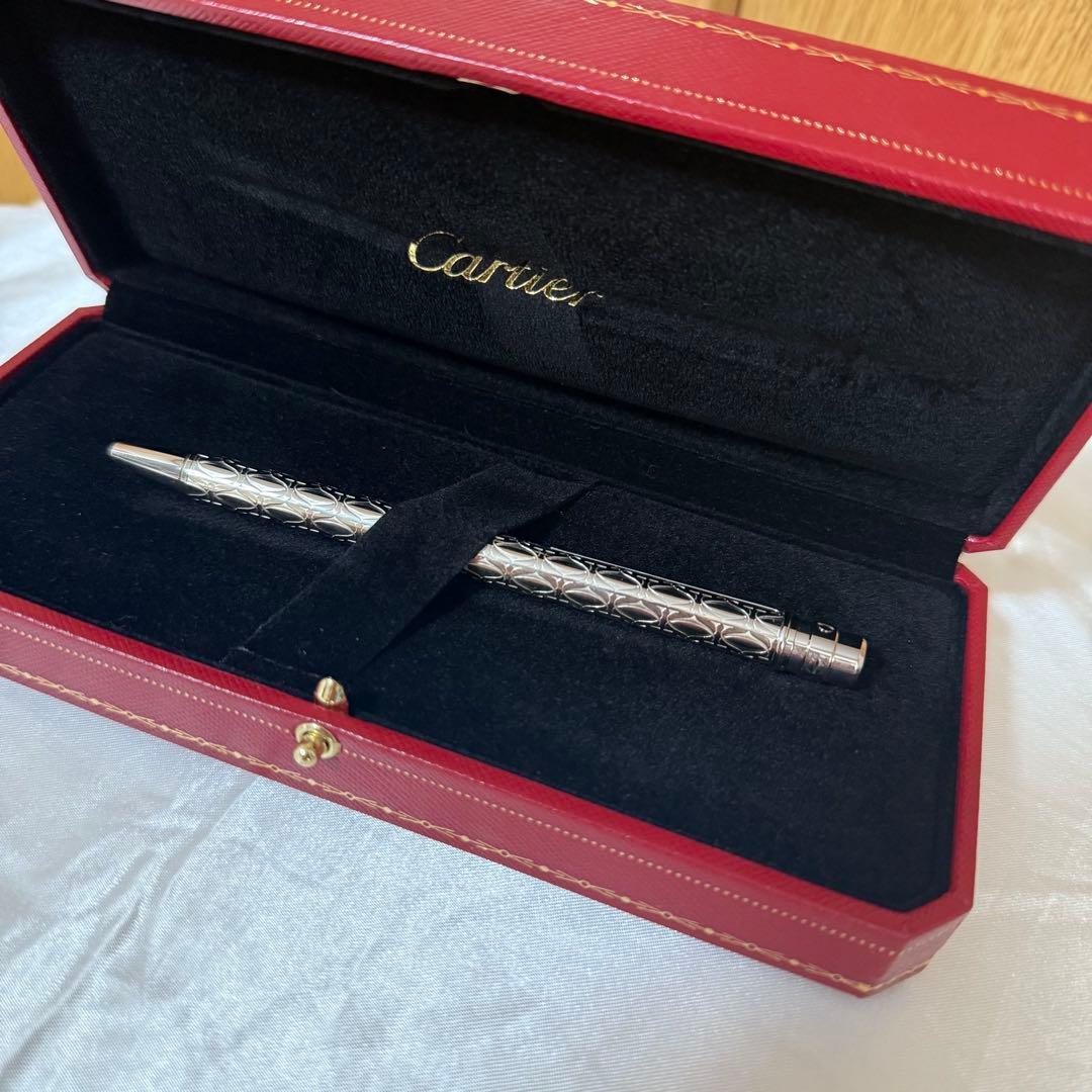 カルティエ SANTOS DE CARTIER ボールペン シルバー