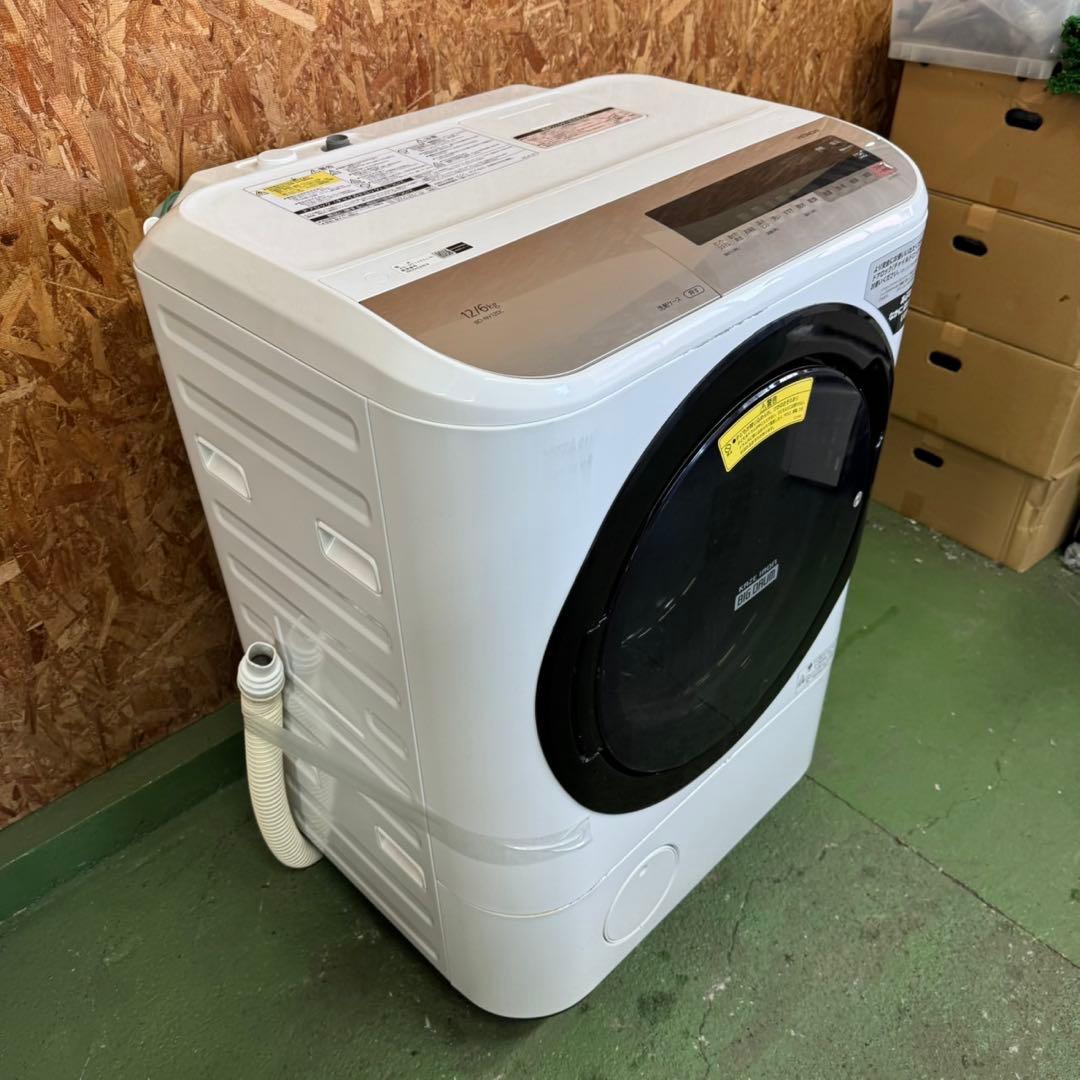 282 日立ビッグドラム洗濯機　乾燥付　12／6キロ　小型　一人暮らし　左開き