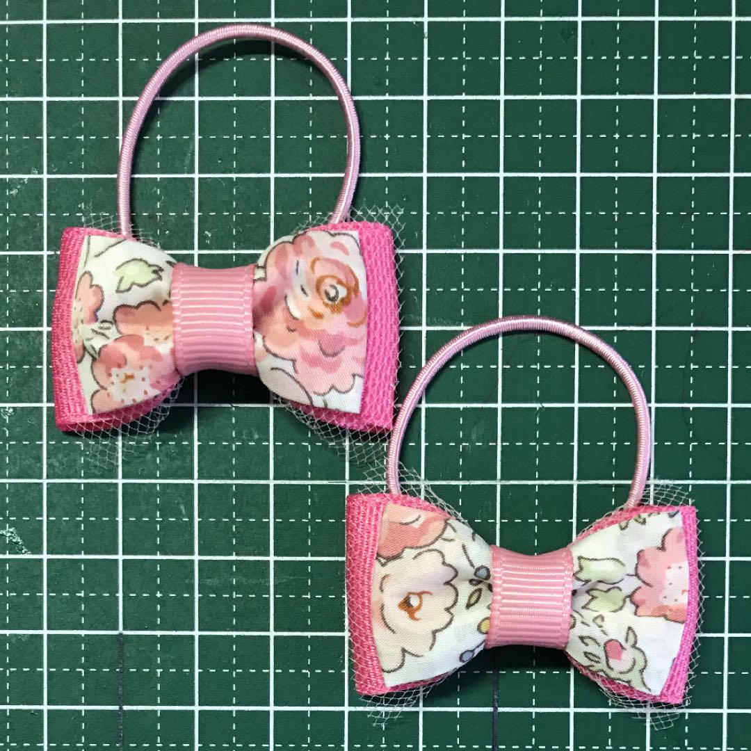 33 リバティ ヘアゴム 2個セット ボンポワン ボントン ファミリア