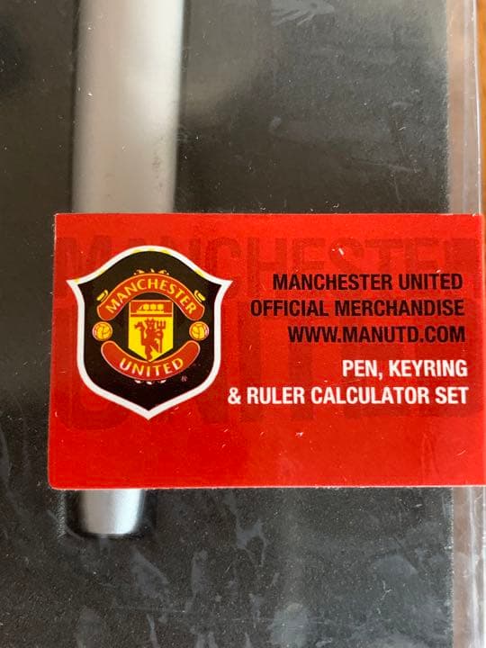 Man U ボールペン・計算機付き定規・キーホルダーの3点セット