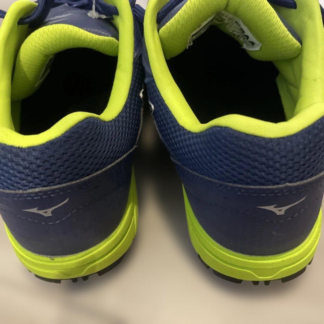 新品未使用品Mizuno 安全靴 ネイビー/ライム JSAA合格品 26㌢