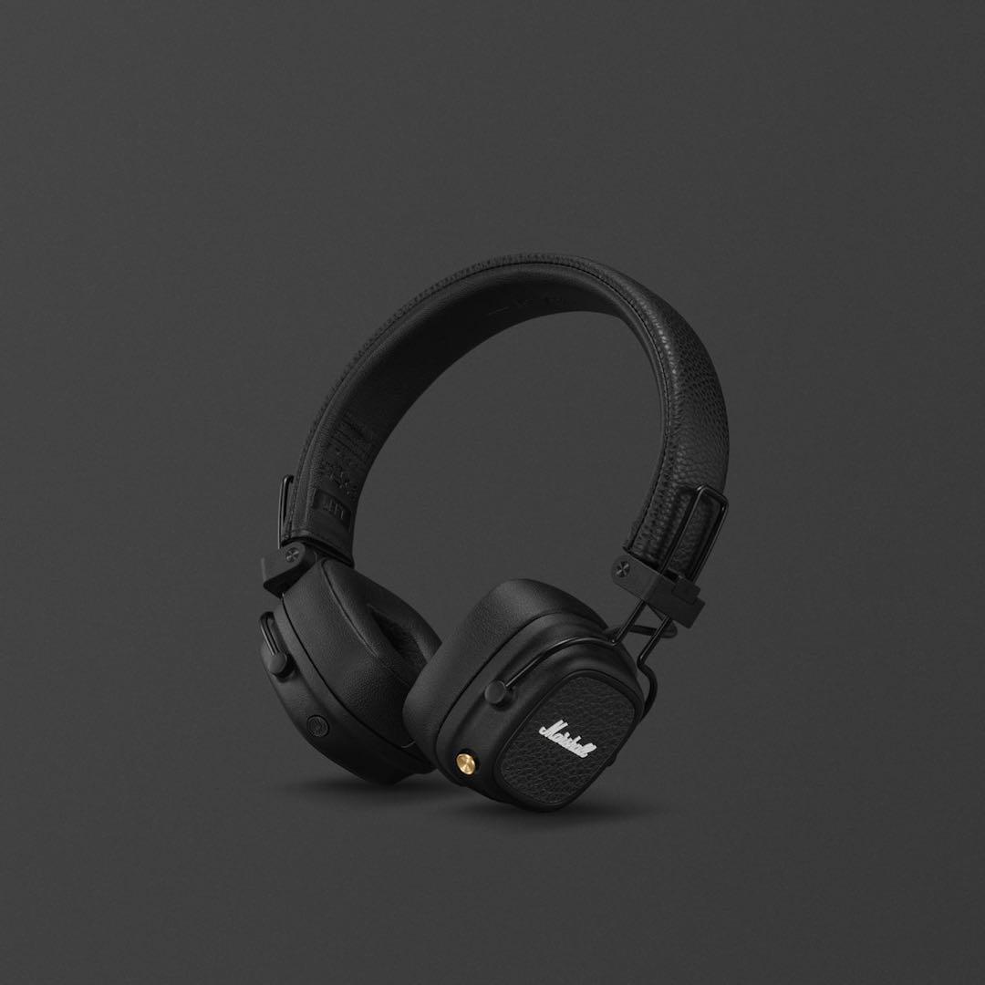 Marshall Major V ブラックワイヤレスヘッドホン