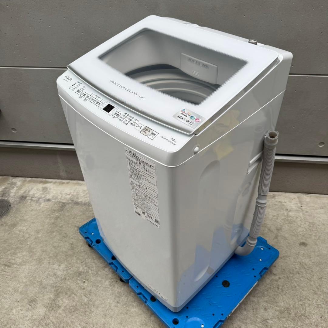 348⭐️2024年製美品★アクア　洗濯機　7KG 大型　インバーター　一人暮らし