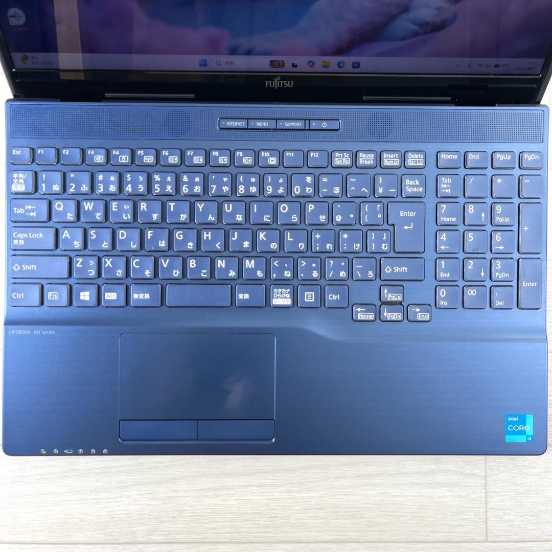 富士通 第11世代 i3 高速SSD512 メモリ8 オフィス ノートパソコン