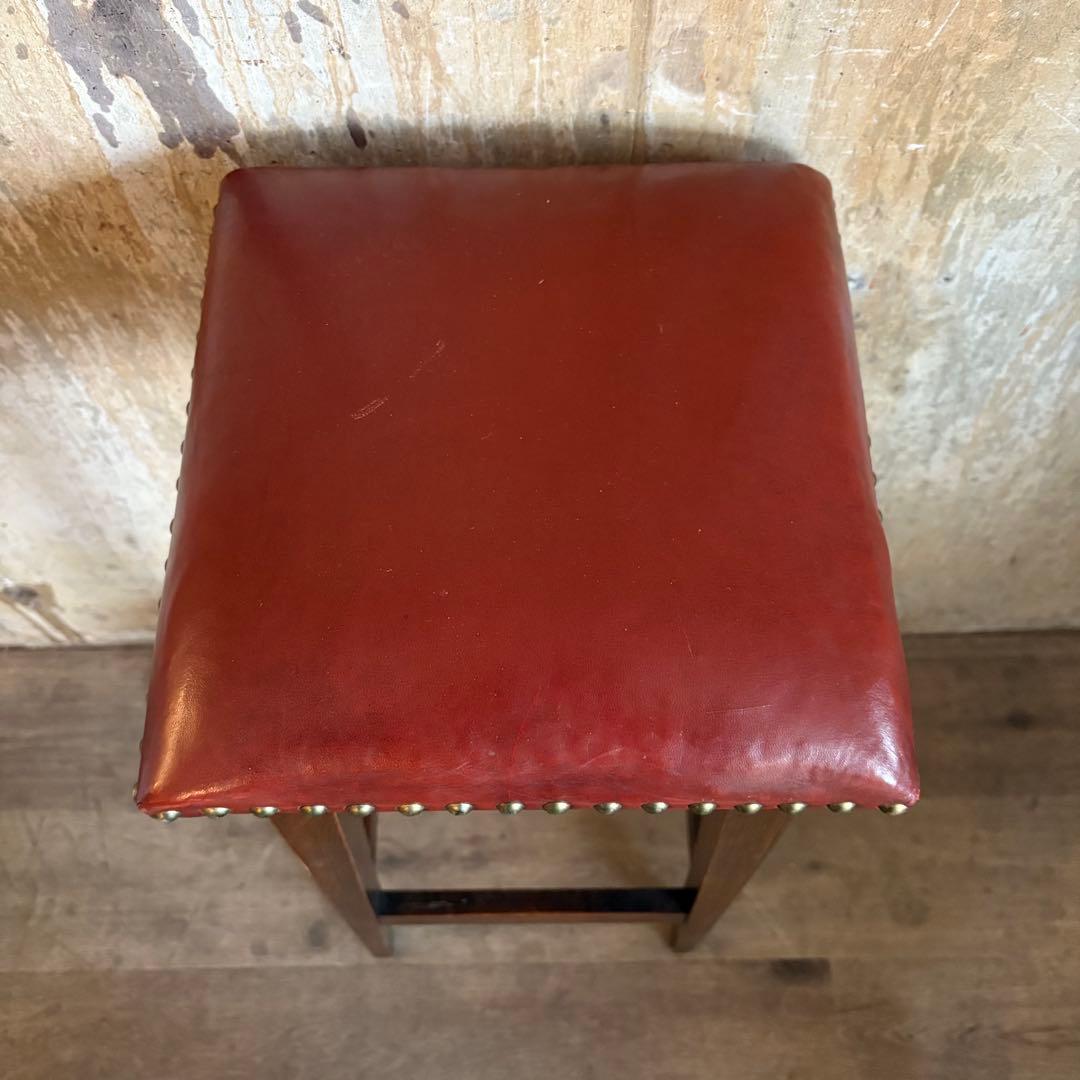JAYCEE FURNITURE 英国ヴィンテージ　レザーシート　ハイスツール