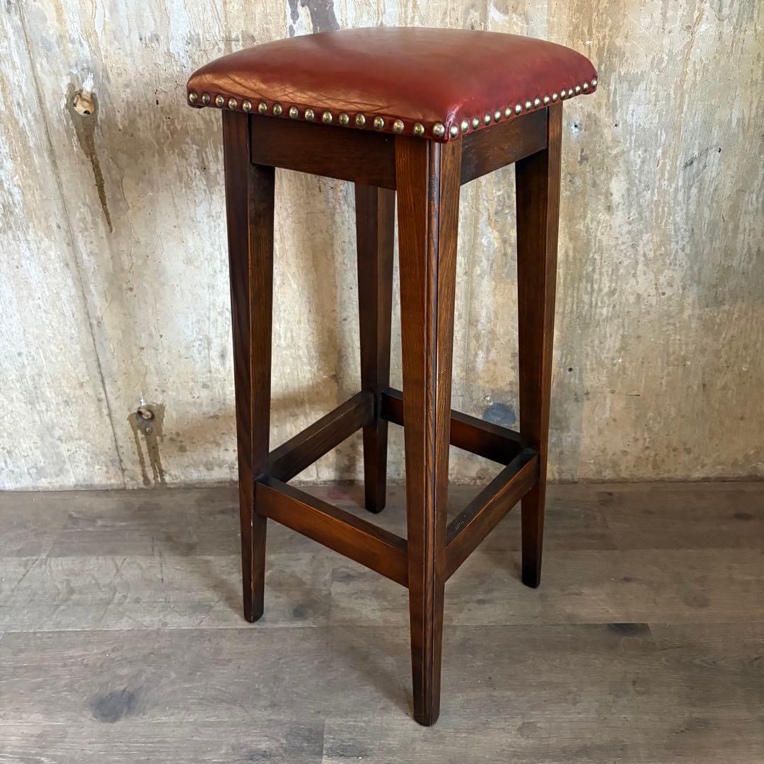 JAYCEE FURNITURE 英国ヴィンテージ　レザーシート　ハイスツール
