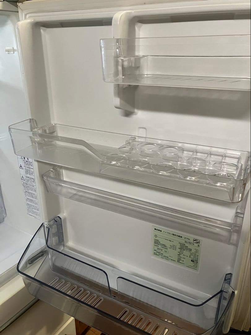 無印良品 冷蔵庫 272L MJ-R27A 2015年製　深澤直人