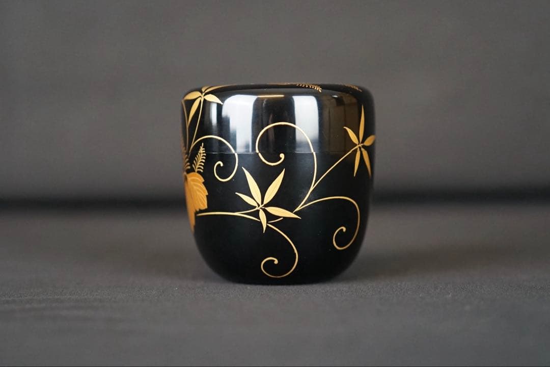 輪島塗 桐蒔絵 棗 共箱 茶道具