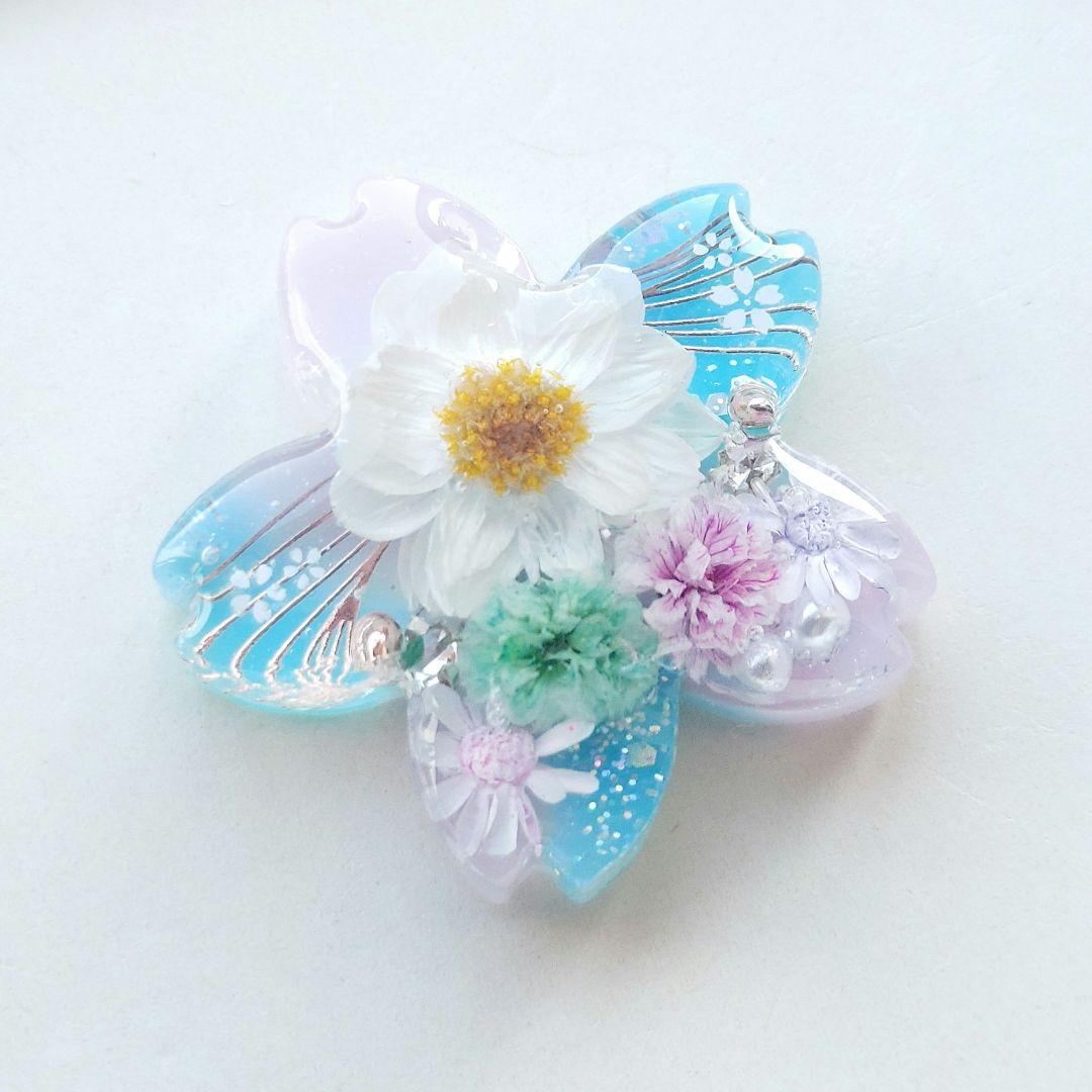 【1503】レジン　桜　ヘアゴム　ポニーフック　ブロ―チ　ハンドメイド
