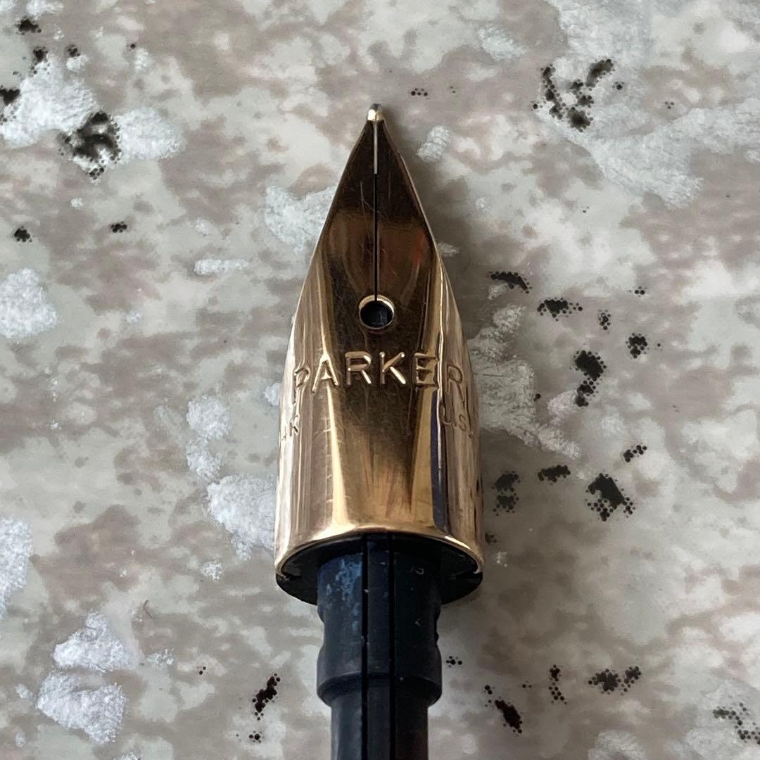 #248 オーバーホール済み 万年筆 PARKER パーカー シルバー 14k