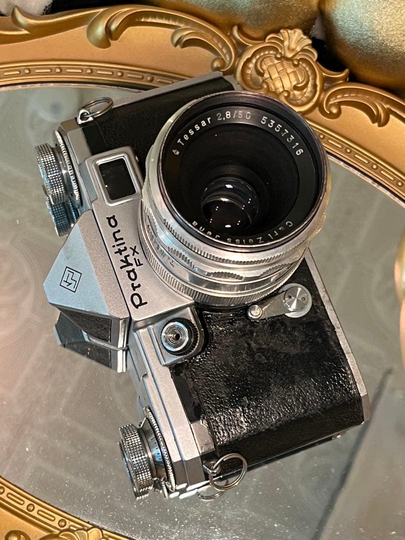 Praktina FX Tessar 50mm f2.8 ウエストレベル付き