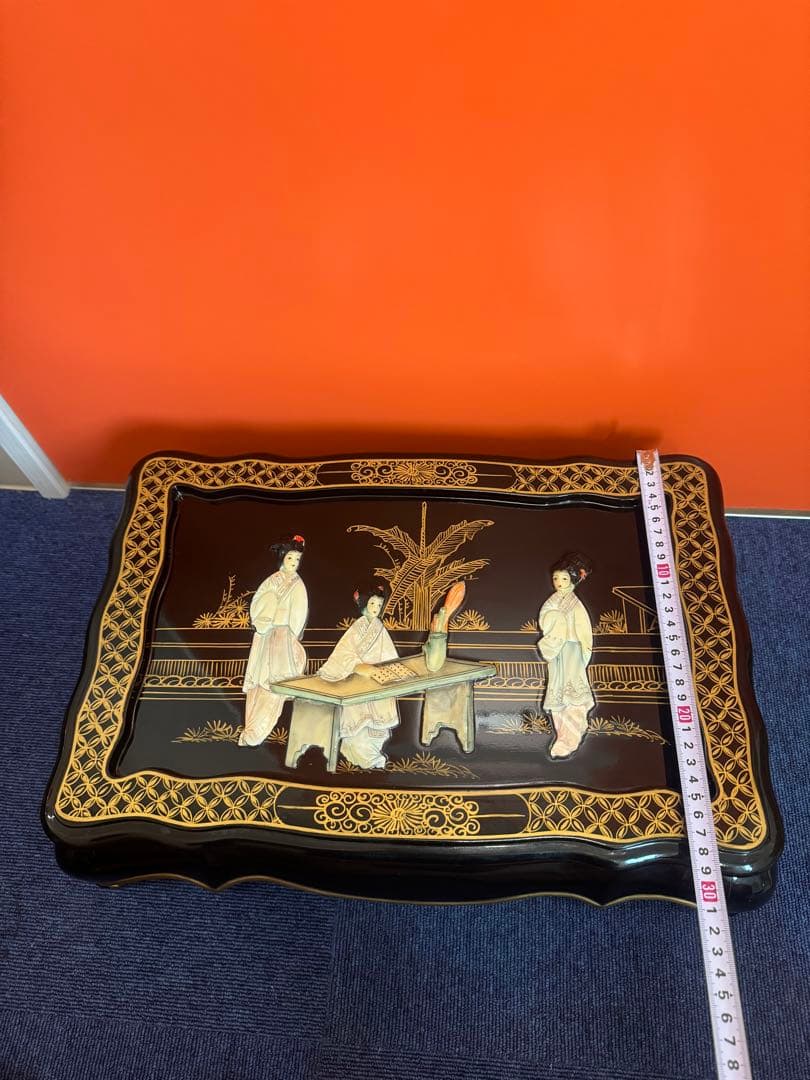 1590 螺鈿花台　石細工　金蒔絵　時代物
