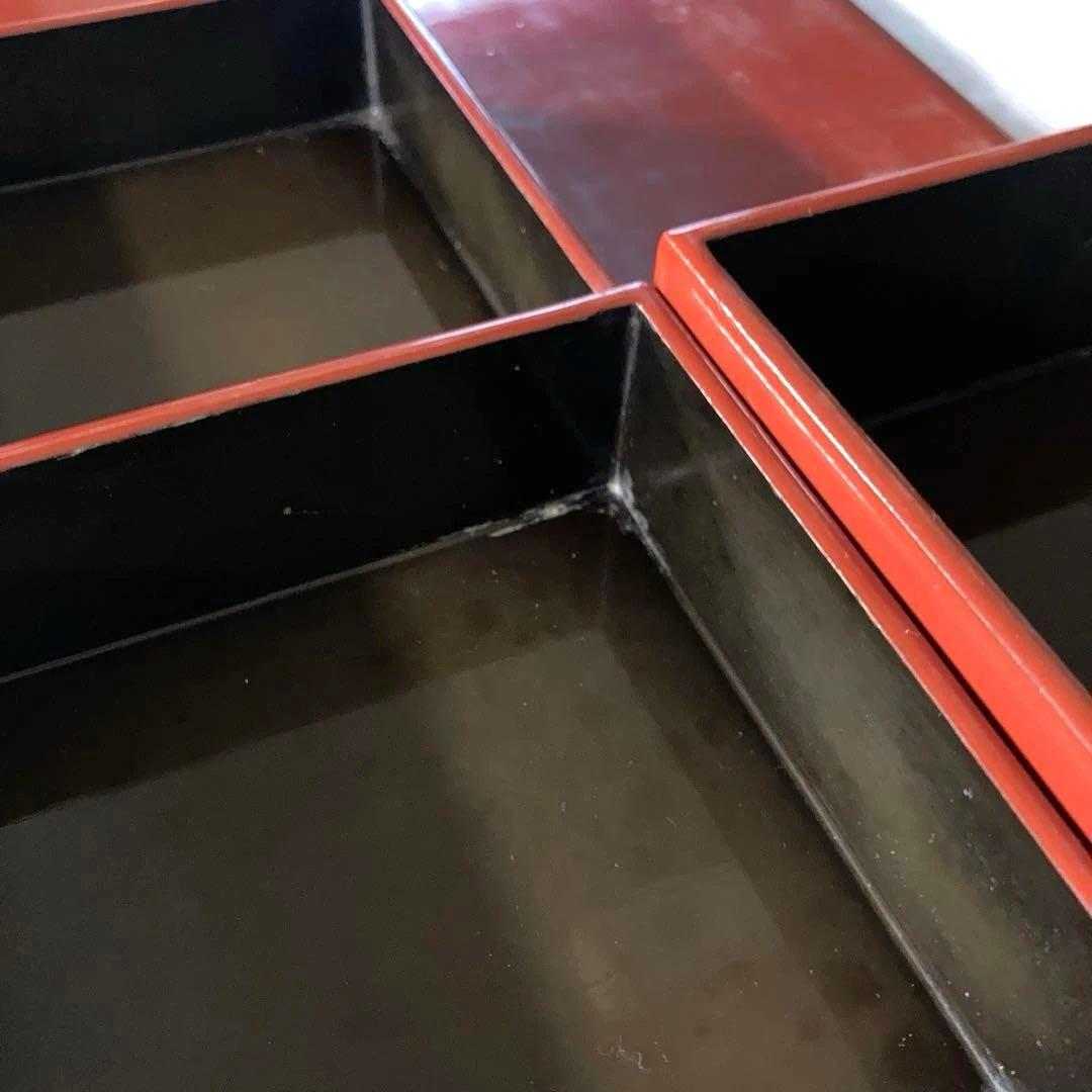 骨董 手提げ 弁当箱 重箱 野点 漆器重箱セット 木箱入り