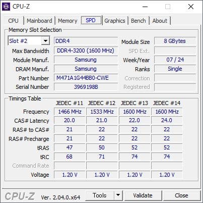 SAMSUNG 8GB DDR4 PC4 3200AA ノート用 メモリー