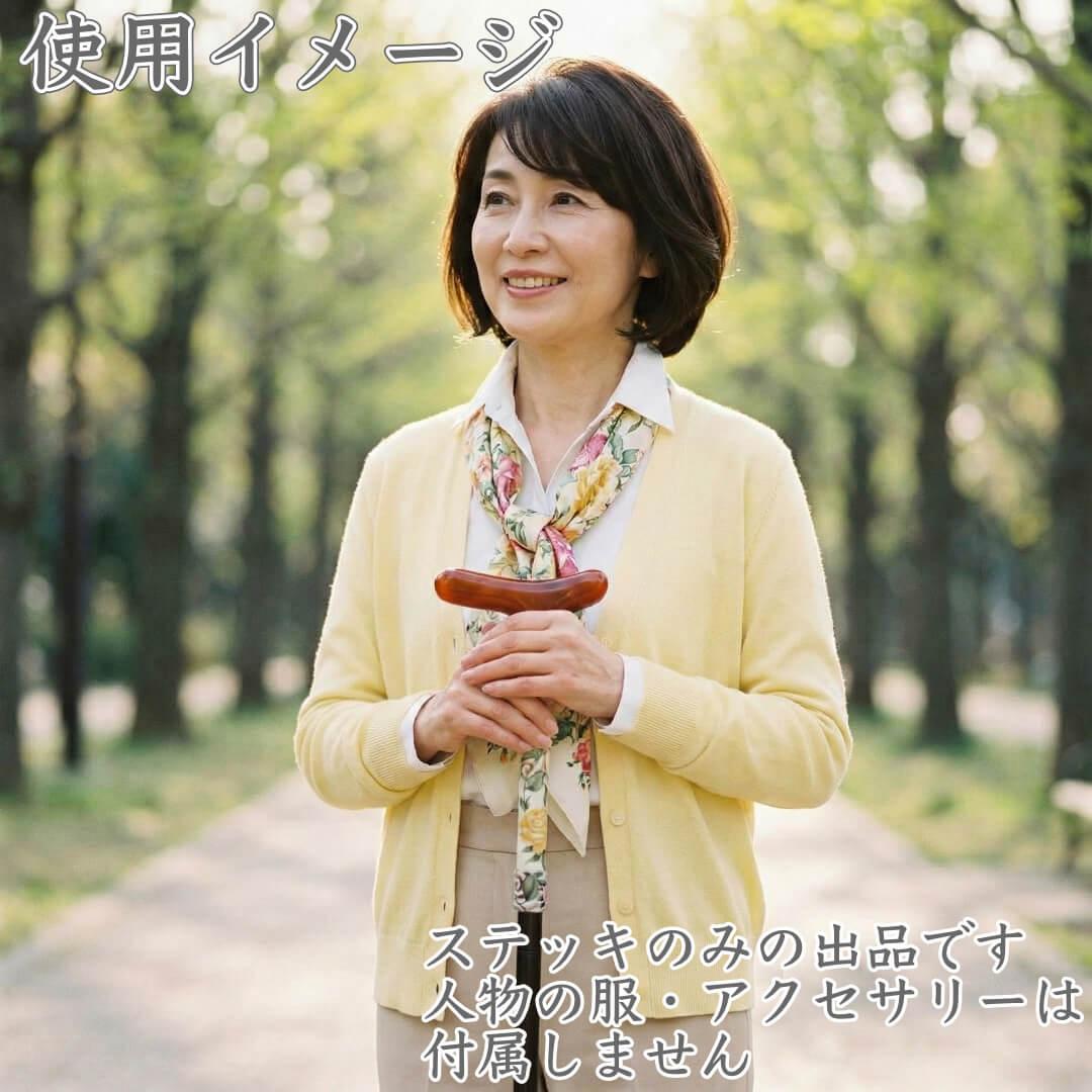 水晶＆バラリング・折りたたみ式ステッキ☆チャップリン(215)