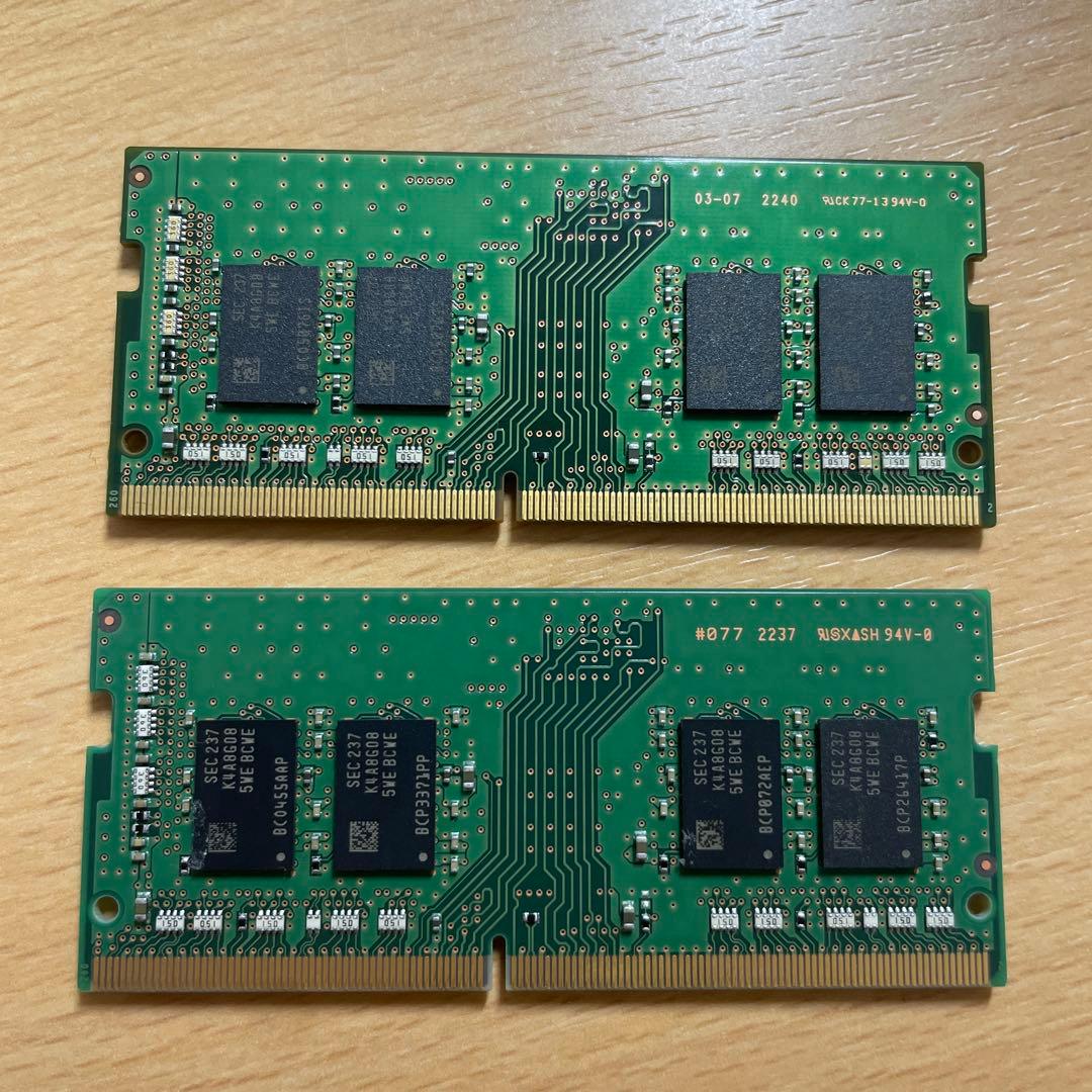 Samsung 8GB DDR4 メモリ 2枚