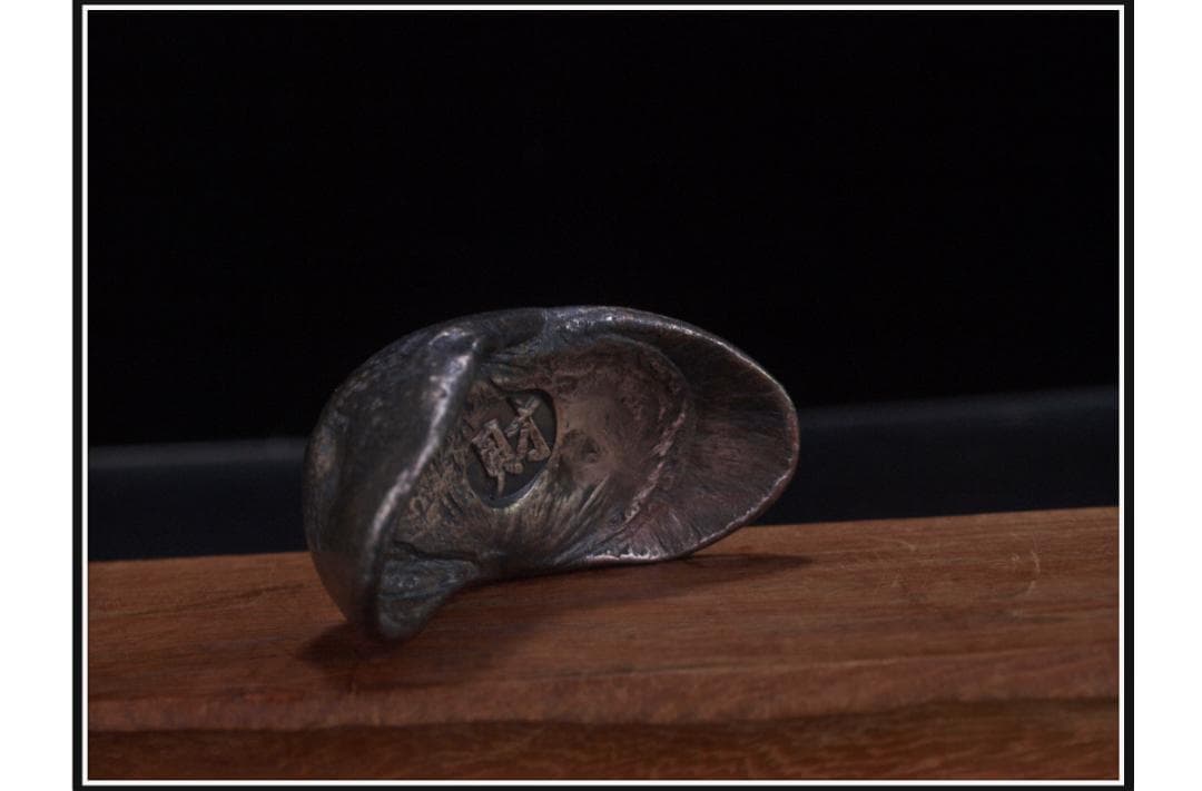 骨董市仕入れ品　中国清時代の銀錠　金元宝　激安骨董品 DE1103D4-4
