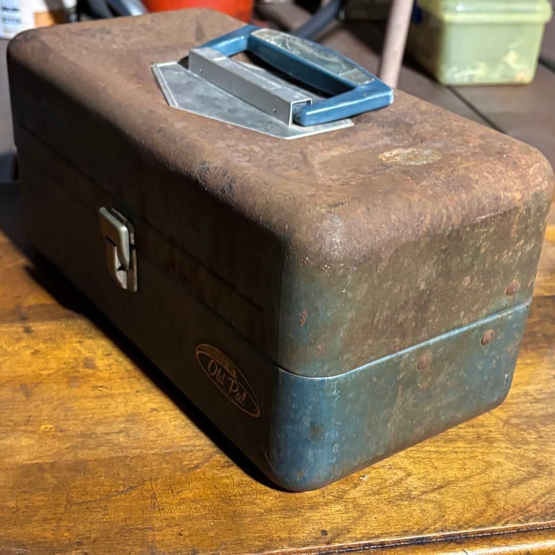 USA vintage OLD PAL メタルタックルボックス　サビあり