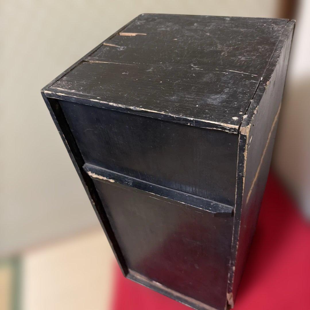 時代漆器 黒塗 手描金彩蝶々蒔絵 五段重箱 二枚蓋