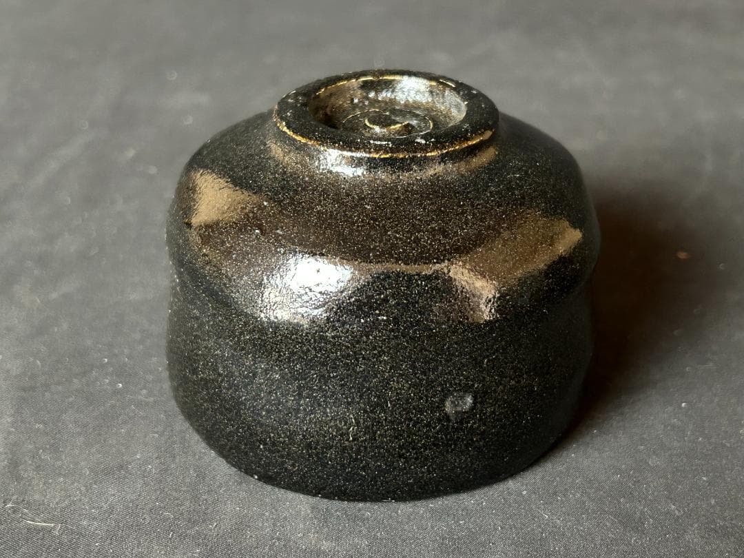黒楽 小服茶碗 野点籠入り 茶道具 920