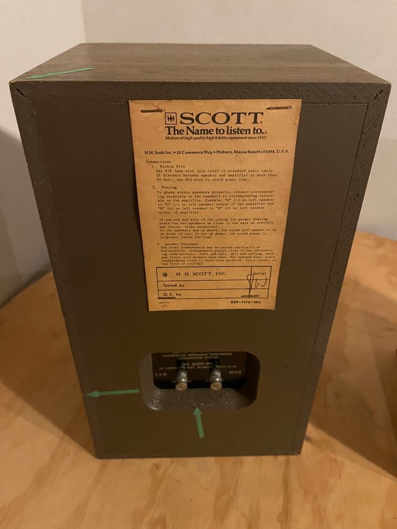 SCOTTスピーカー ペア　166 アメリカン　ビンテージ