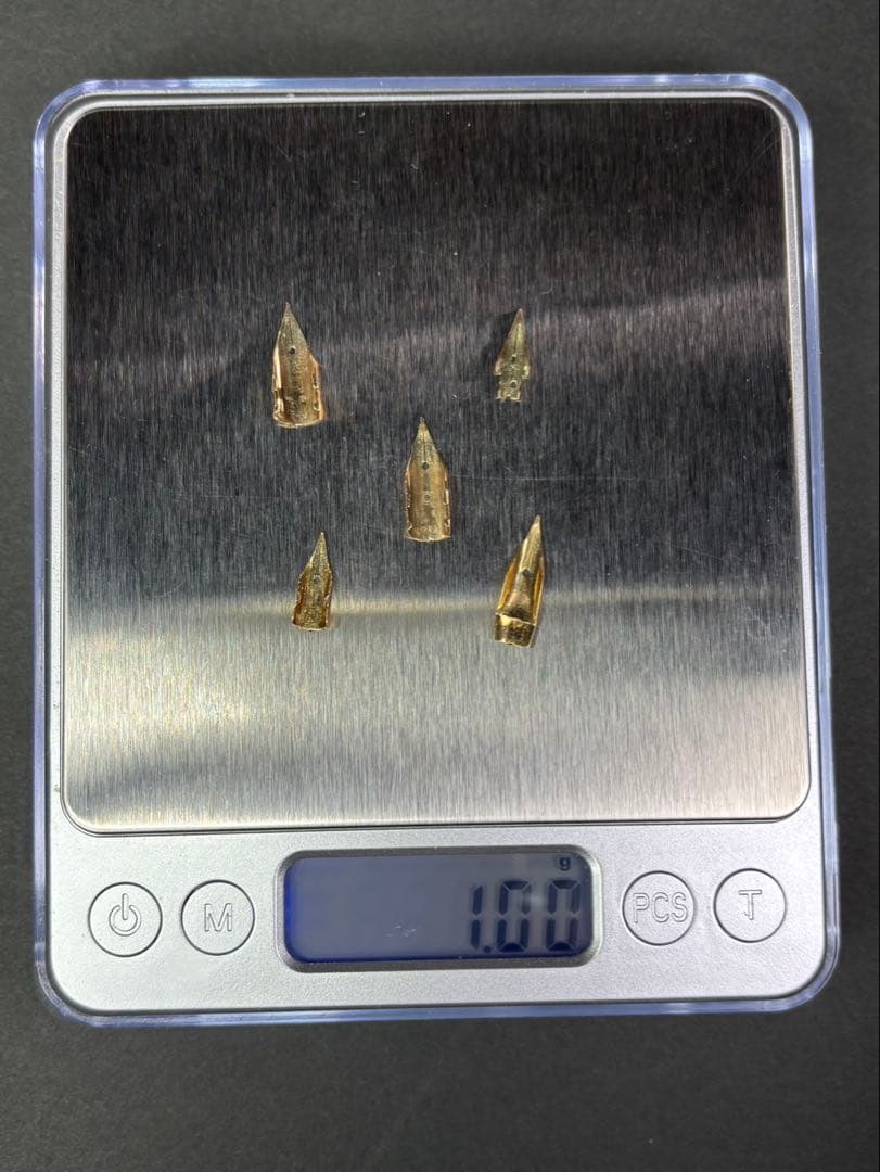万年筆 14k刻印 ペン先 ニブ 参考重量 1.00g 金地金