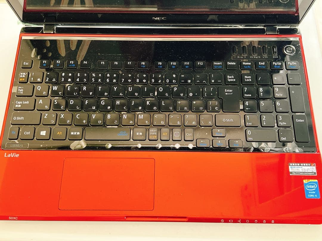 NEC LaVie S LS550/SSR [ルミナスレッド］OSなし
