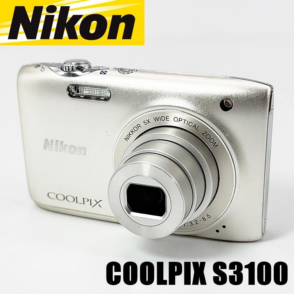 ニコン COOLPIX S3100 シャンパンシルバー コンデジ カメラ 中古
