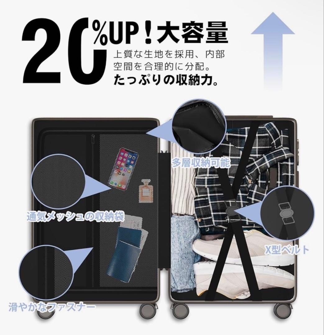 スーツケース キャリーケース Sサイズ TSAロック シャンパンゴールド