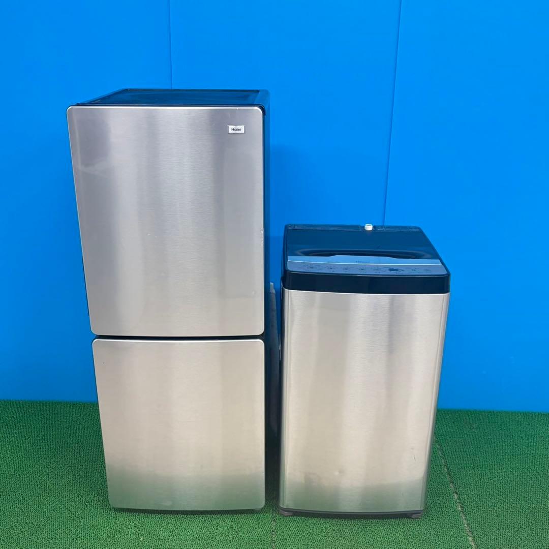 058 新生活　一人暮らし　大人気　シルバーカラーセット　極美品　冷蔵庫　洗濯機
