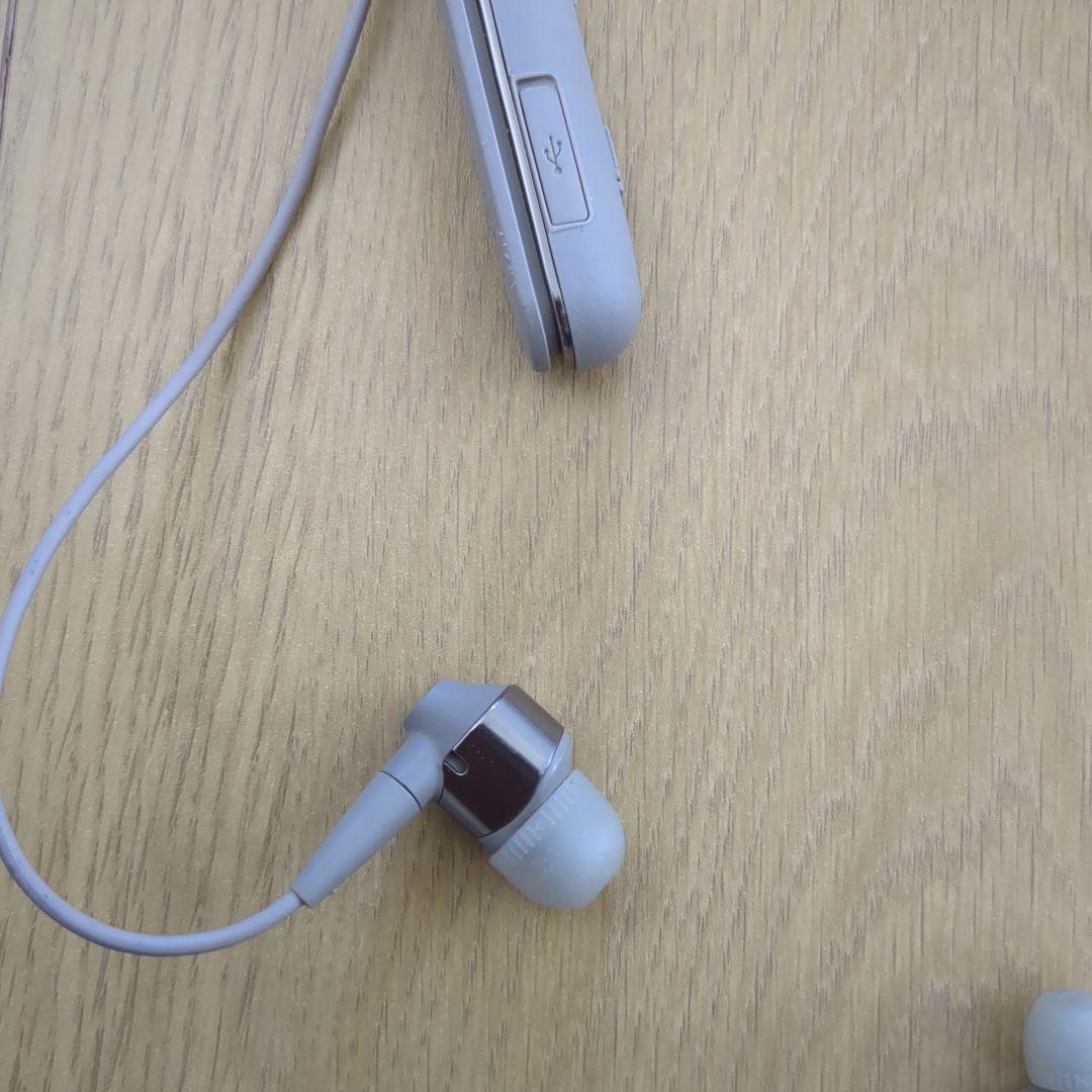 ワイヤレスイヤフォン ネックバンド グレー