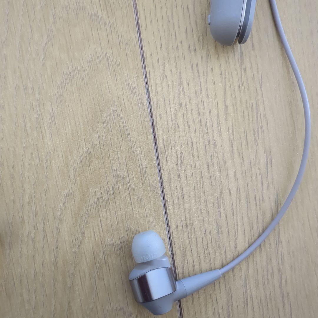 ワイヤレスイヤフォン ネックバンド グレー
