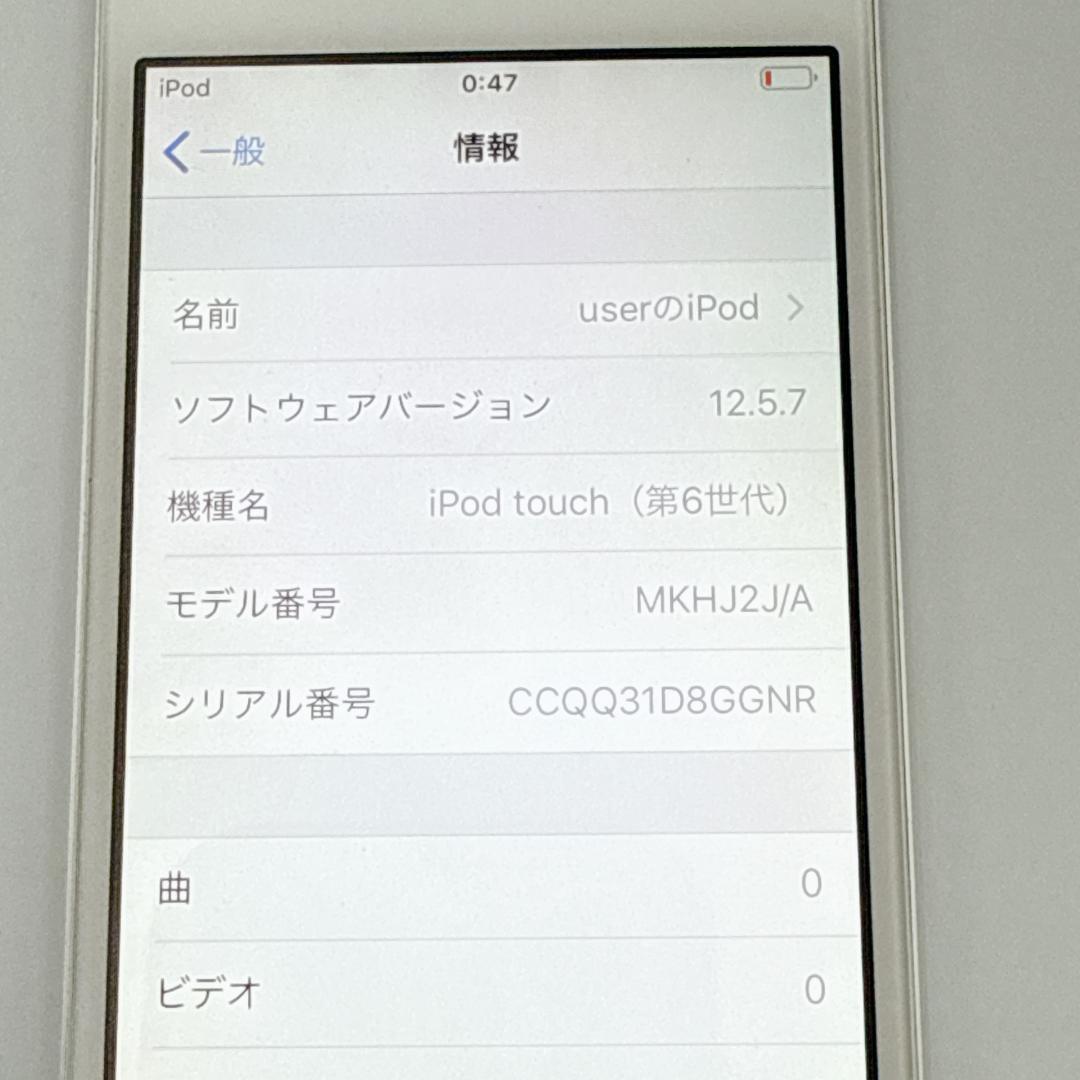 【美品】Apple iPod touch 第6世代 64GB 本体 付属品あり