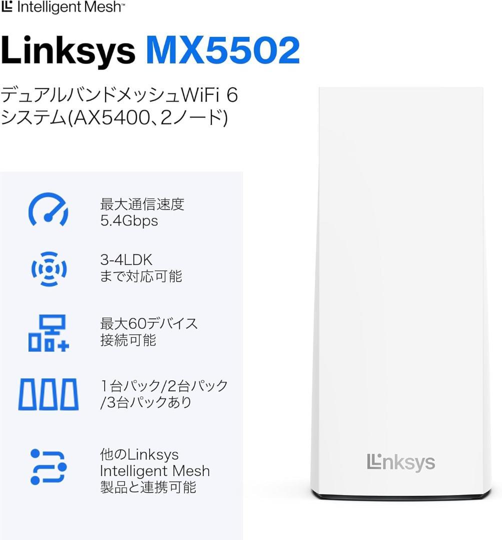 美品 Linksys Atlas Pro 6 無線LAN ルーター AX5400