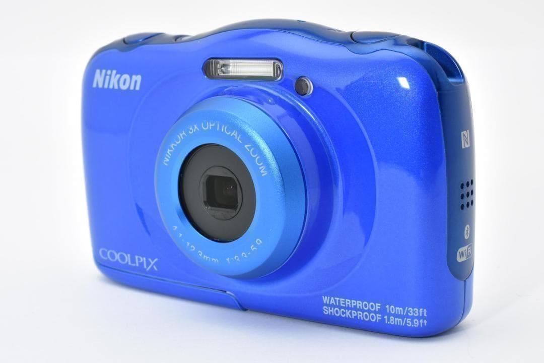 【美品・返品保証】　ニコン　Nikon COOLPIX W100 ブルー 防水
