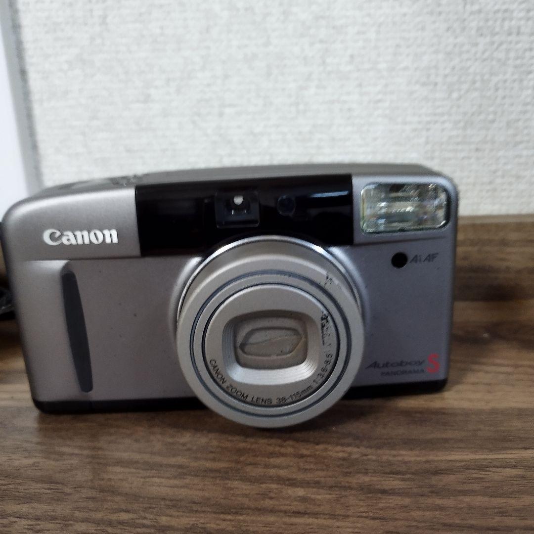 Canon Autoboy S コンパクトカメラ　グレー　カバー付き　ジャンク