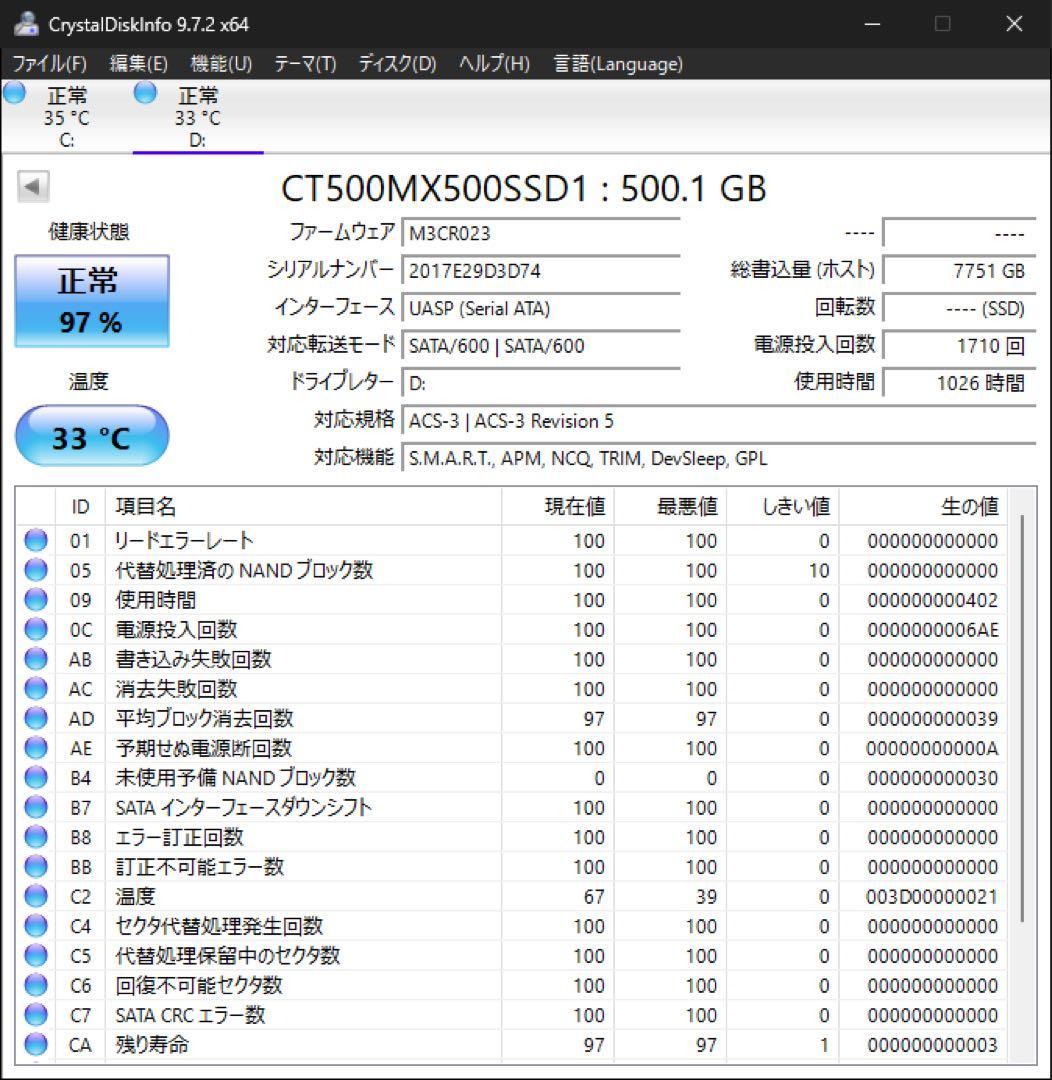 な*ゃ様 crucial ssd 中古