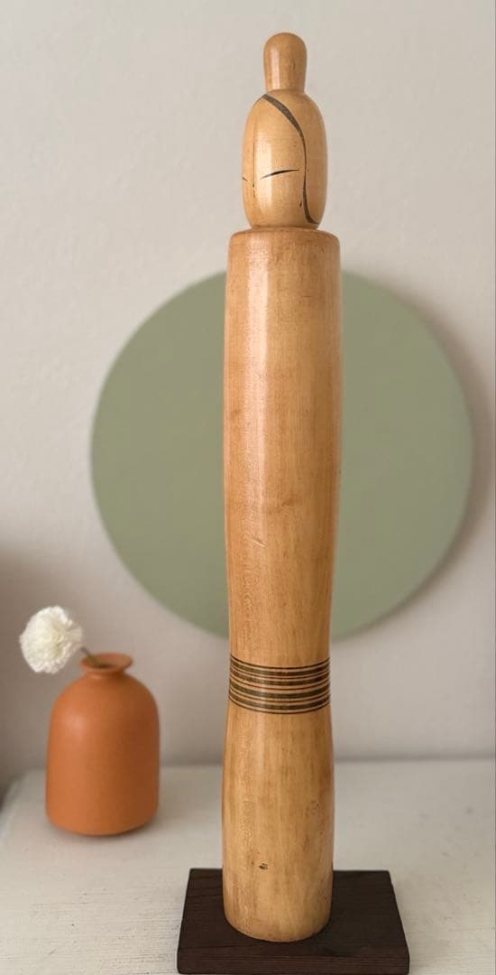 Shido Shozan志藤尚山 作 46cm 大型 創作こけし 静寂の美