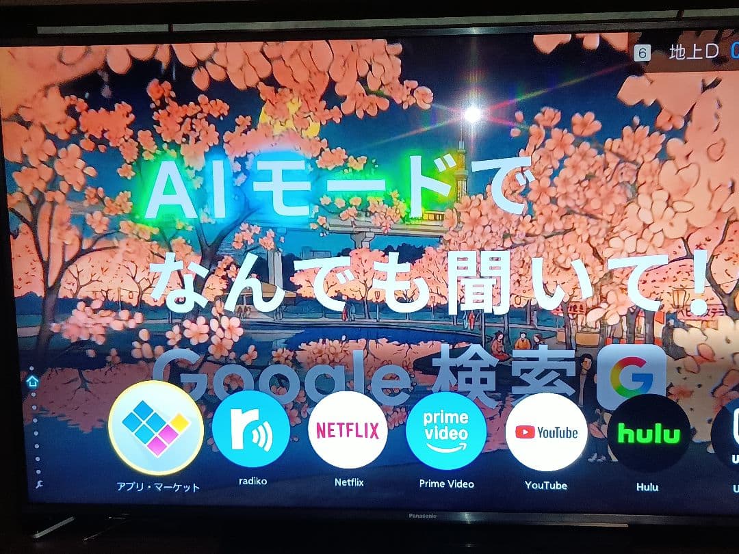 パナソニック 49V型 4K テレビ 　　　TH-49GX855