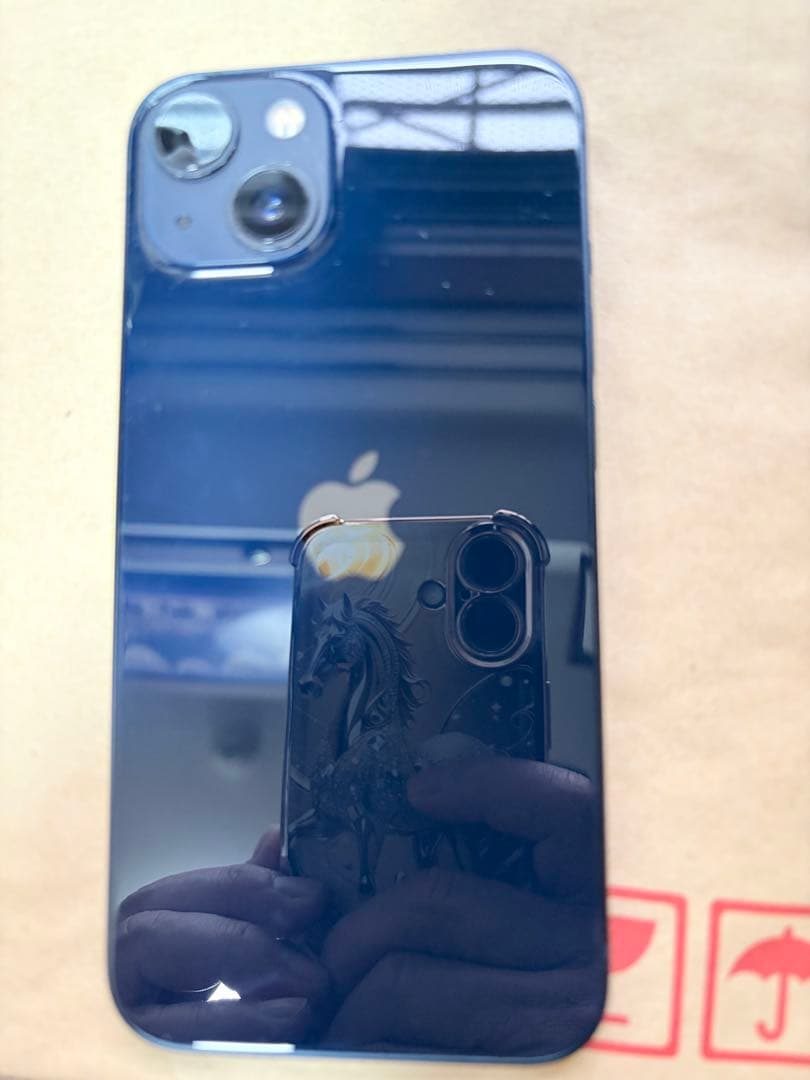 iPhone 13 ブラック128GB SIMフリー ケース付 純正電池