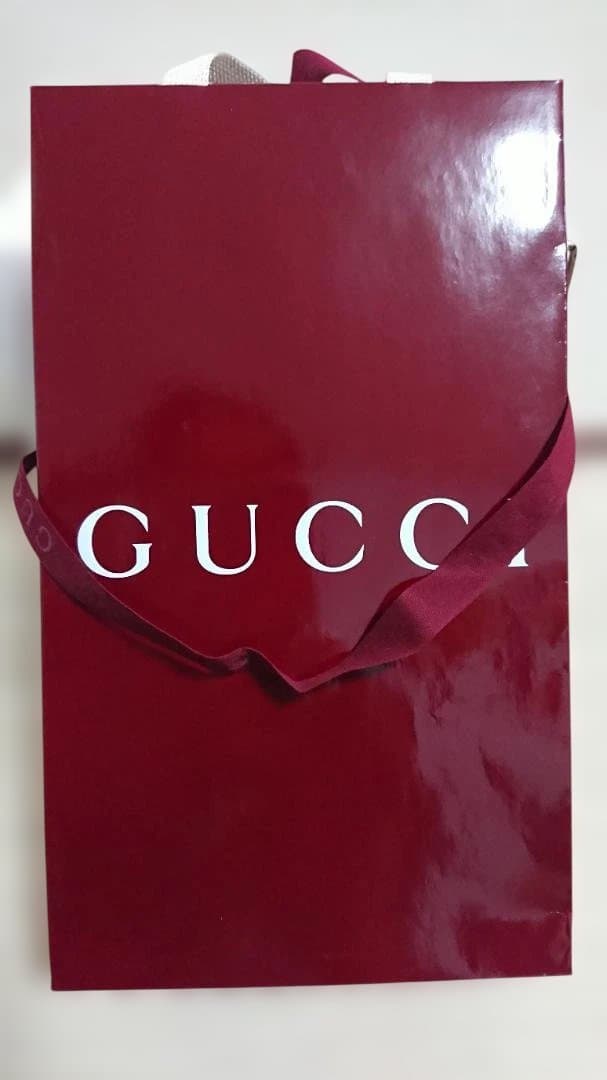 GUCCI バーガンディ ショッピングバッグ