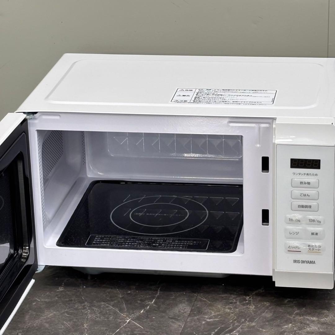 ◇送料込！2023年製アイリスオーヤマ フラット電子レンジ IMB-F186-W