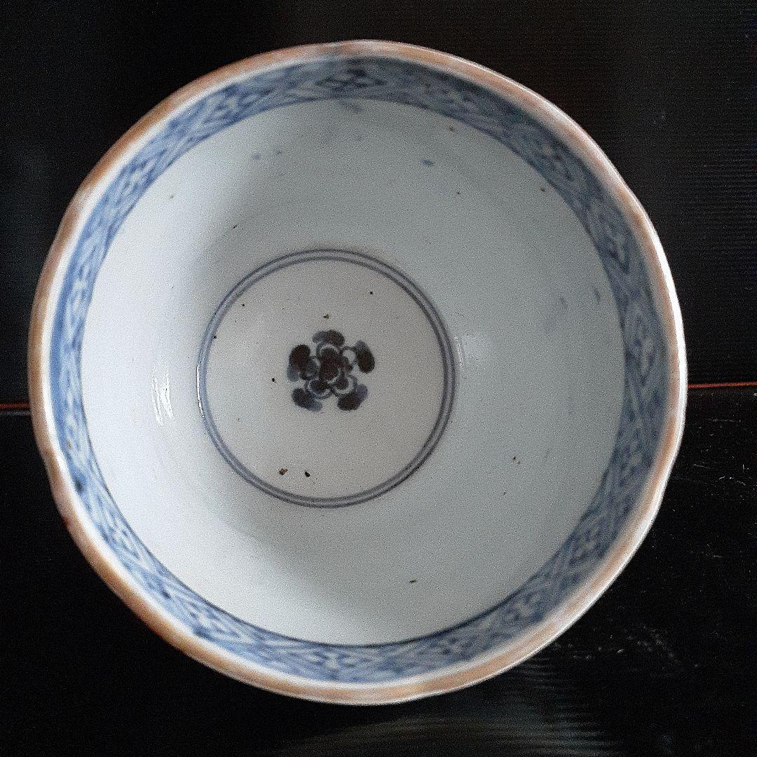 江戸時代金蘭手五彩手蕎麦猪口5客
